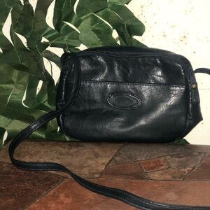 Black Leather Crossbody Bag